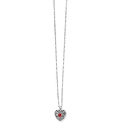 Adela Heart Convertible Necklace -Cheap Gleamy Adorn Store adela heart convertible necklace silver siam 3