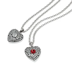 Adela Heart Convertible Necklace -Cheap Gleamy Adorn Store adela heart convertible necklace silver 4