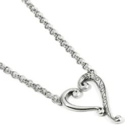 Adore Me Heart Necklace -Cheap Gleamy Adorn Store adore me heart necklace silver 2