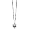 Alcazar Blanc Heart Necklace -Cheap Gleamy Adorn Store alcazar blanc heart necklace silver white 0