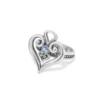 Alcazar Heart Glint Ring 1 Alcazar Heart Glint Ring -Cheap Gleamy Adorn Store alcazar heart glint ring silver light sapphire 0