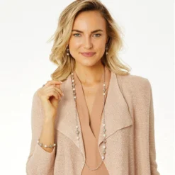 Alcazar Margaret Long Necklace -Cheap Gleamy Adorn Store alcazar margaret long necklace silver pearl 2 a641da44 b317 45c4 9974 fdbf5566628e