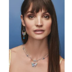 Blossom Hill Garden Drop French Wire Earrings -Cheap Gleamy Adorn Store blossom hill garden drop french wire earrings silver multi 2