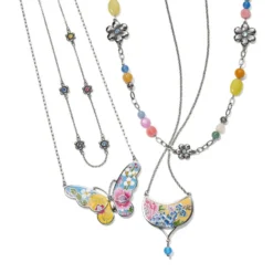 Blossom Hill Garden Drop Necklace -Cheap Gleamy Adorn Store blossom hill garden drop necklace silver multi 3