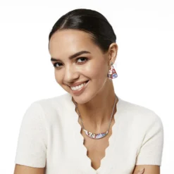 Blossom Hill Rouge Collar Necklace -Cheap Gleamy Adorn Store blossom hill rouge collar necklace red multi 4