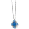 Blue Moon Pendant Long Necklace -Cheap Gleamy Adorn Store blue moon pendant long necklace silver blue 0
