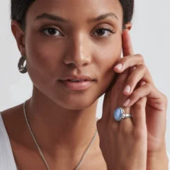 Blue Moon Ring -Cheap Gleamy Adorn Store blue moon ring silver blue 2