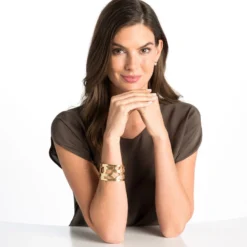 Christo Nairobi Wide Cuff Bracelet -Cheap Gleamy Adorn Store christo nairobi wide cuff bracelet gold 2 2ba5a3f4 05fa 4f7b a7bd a993ba130f40