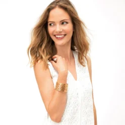 Christo Paris Wide Cuff Bracelet 7 Christo Paris Wide Cuff Bracelet -Cheap Gleamy Adorn Store christo paris wide cuff bracelet gold 2