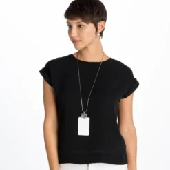 Contempo Heart Badge Clip Necklace -Cheap Gleamy Adorn Store contempo heart badge clip necklace silver 3 64059fb4 e9f7 4149 a22a 5e3cc7d7983f