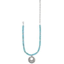 Contempo Nuevo Azul Necklace -Cheap Gleamy Adorn Store contempo nuevo azul necklace silver 2