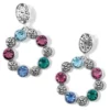Elora Gems Circle Post Earrings -Cheap Gleamy Adorn Store elora gems circle post earrings silver multi 0 17bcd208 818b 4597 b276 1b9bc6ac268c