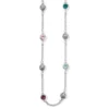 Elora Gems Dots Short Necklace -Cheap Gleamy Adorn Store elora gems dots short necklace silver multi 0