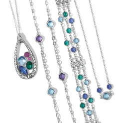 Elora Gems Sky Long Necklace -Cheap Gleamy Adorn Store elora gems sky long necklace silver blue 2 d7757696 e65b 4b9c 8d7b 99da374463b8