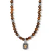Ferrara Virtue Bead Acorn Necklace 1 Ferrara Virtue Bead Acorn Necklace -Cheap Gleamy Adorn Store ferrara virtue bead acorn necklace silver brown 0