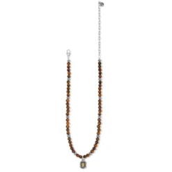 Ferrara Virtue Bead Acorn Necklace -Cheap Gleamy Adorn Store ferrara virtue bead acorn necklace silver brown 1