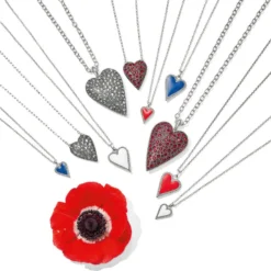 Glisten Heart Petite Necklace 10 Glisten Heart Petite Necklace -Cheap Gleamy Adorn Store glisten heart petite necklace silver red 2