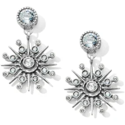 Halo Ice Post Drop Earrings