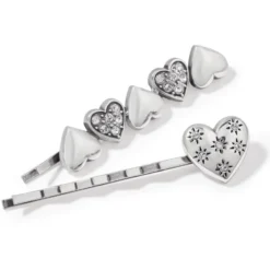 Hearts Ablaze Bobby Pins 8 Hearts Ablaze Bobby Pins -Cheap Gleamy Adorn Store hearts ablaze bobby pins silver 2