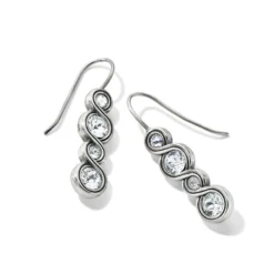 Infinity Sparkle French Wire Earrings -Cheap Gleamy Adorn Store infinity sparkle french wire earrings silver 1