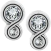 Infinity Sparkle Post Earrings -Cheap Gleamy Adorn Store infinity sparkle post earrings silver 0