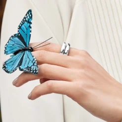 Inner Circle Double Ring -Cheap Gleamy Adorn Store inner circle double ring silver 2