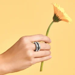 Inner Circle Double Ring -Cheap Gleamy Adorn Store inner circle double ring silver 3