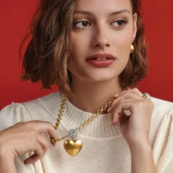 Inner Circle Heart Toggle Necklace -Cheap Gleamy Adorn Store inner circle heart toggle necklace silver gold 4