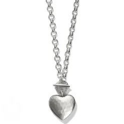 Inner Circle Heart Toggle Necklace -Cheap Gleamy Adorn Store inner circle heart toggle necklace silver 0
