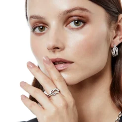 Interlok Harmony Ring -Cheap Gleamy Adorn Store interlok harmony ring silver 2