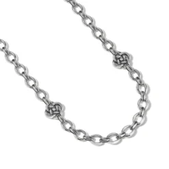 Interlok Knot Link Necklace -Cheap Gleamy Adorn Store interlok knot link necklace silver 2
