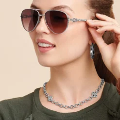 Interlok Knot Link Necklace -Cheap Gleamy Adorn Store interlok knot link necklace silver 4