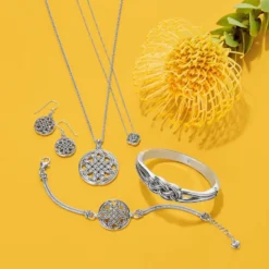 Interlok Medallion French Wire Earrings -Cheap Gleamy Adorn Store interlok medallion french wire earrings silver 1 7e7c163e 9495 4235 971d 97392414a07e