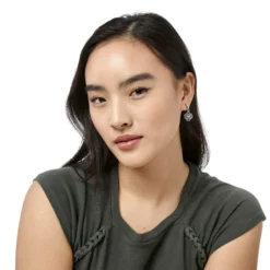 Interlok Petite Post Drop Earrings -Cheap Gleamy Adorn Store interlok petite post drop earrings silver 3