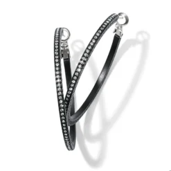 Meridian Eclipse Large Hoop Earrings -Cheap Gleamy Adorn Store meridian eclipse large hoop earrings black 1 f4f5d200 9da7 4208 9c91 1216a61968ac