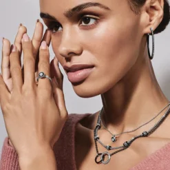 Meridian Petite Short Necklace -Cheap Gleamy Adorn Store meridian petite short necklace silver black 3