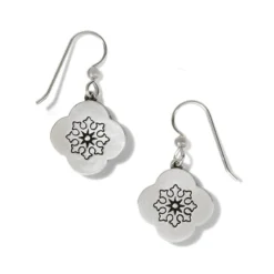 Mosaic Petite Pendant French Wire Earrings -Cheap Gleamy Adorn Store mosaic petite pendant french wire earrings silver turquoise 1