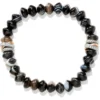 Neptune's Rings Banded Agate Stretch Bracelet -Cheap Gleamy Adorn Store neptune s rings banded agate stretch bracelet black white 0 cbe895a8 3f78 4025 9e7c f6d91e600388