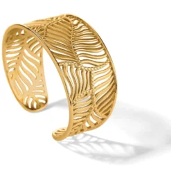 Palmetto Cuff Bracelet -Cheap Gleamy Adorn Store palmetto cuff bracelet gold 3
