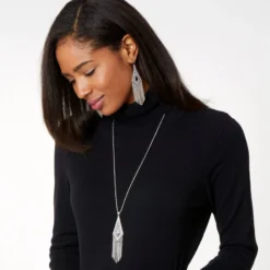 Pebble Disc Convertible Fringe Necklace -Cheap Gleamy Adorn Store pebble disc convertible fringe necklace silver 3 5585e83b d9b0 4753 842e a35bf26fcb4c