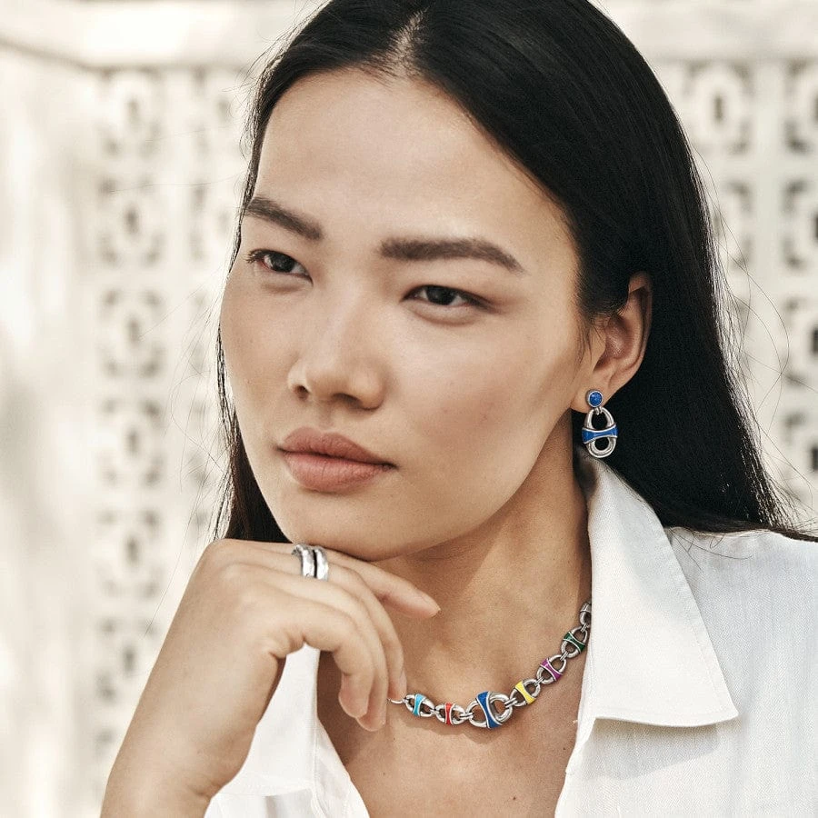 Portofino Link Drop Post Earrings 7 Portofino Link Drop Post Earrings - Image 5