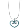 Sea Of Love Reversible Petite Heart Necklace -Cheap Gleamy Adorn Store sea of love reversible petite heart necklace silver blue 0