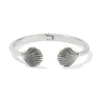 Silver Shells Hinged Bangle -Cheap Gleamy Adorn Store silver shells hinged bangle silver 0