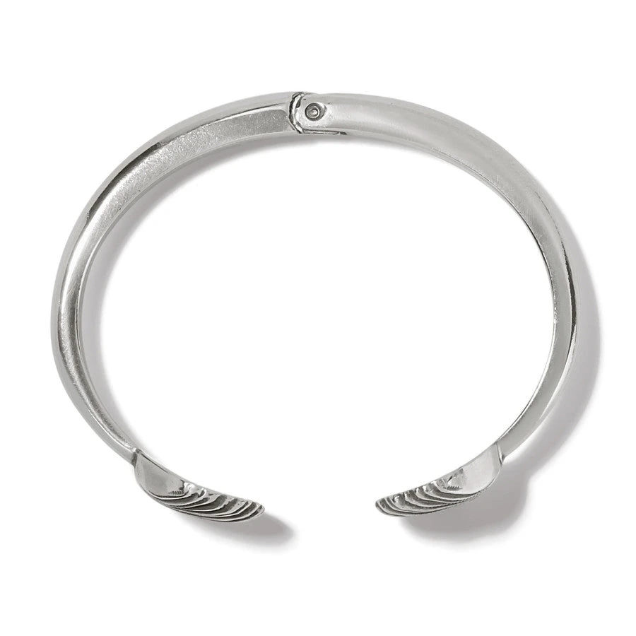Silver Shells Hinged Bangle 4 Silver Shells Hinged Bangle - Image 2