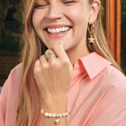 Sunset Cove Stretch Bracelet -Cheap Gleamy Adorn Store sunset cove stretch bracelet gold pink 2