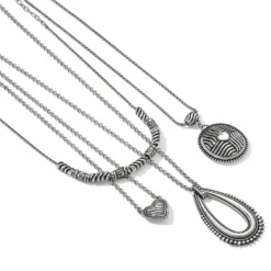 Telluride Peak Open Teardrop Necklace -Cheap Gleamy Adorn Store telluride peak open teardrop necklace silver 3