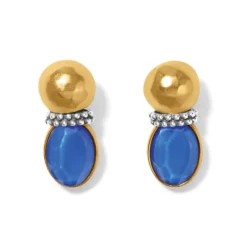 Venus Post Drop Earrings -Cheap Gleamy Adorn Store venus post drop earrings gold blue 0